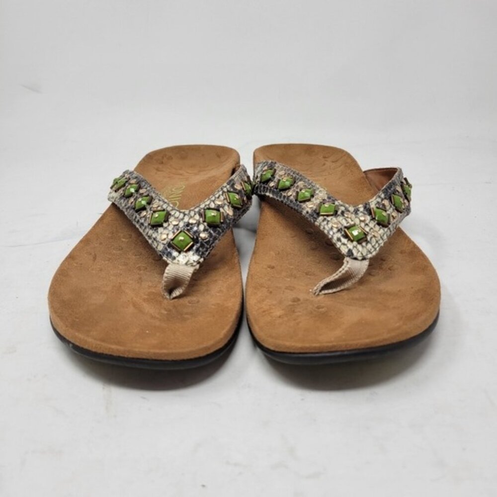 Vionic | Women's Rest Floriana Toepost Thong Sandal Pewter - Picture 7 of 9